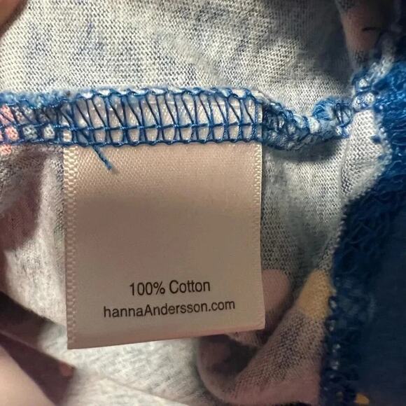 Hanna Andersson Knit Dress Size 10 Blue Polka Dots - Picture 6 of 8